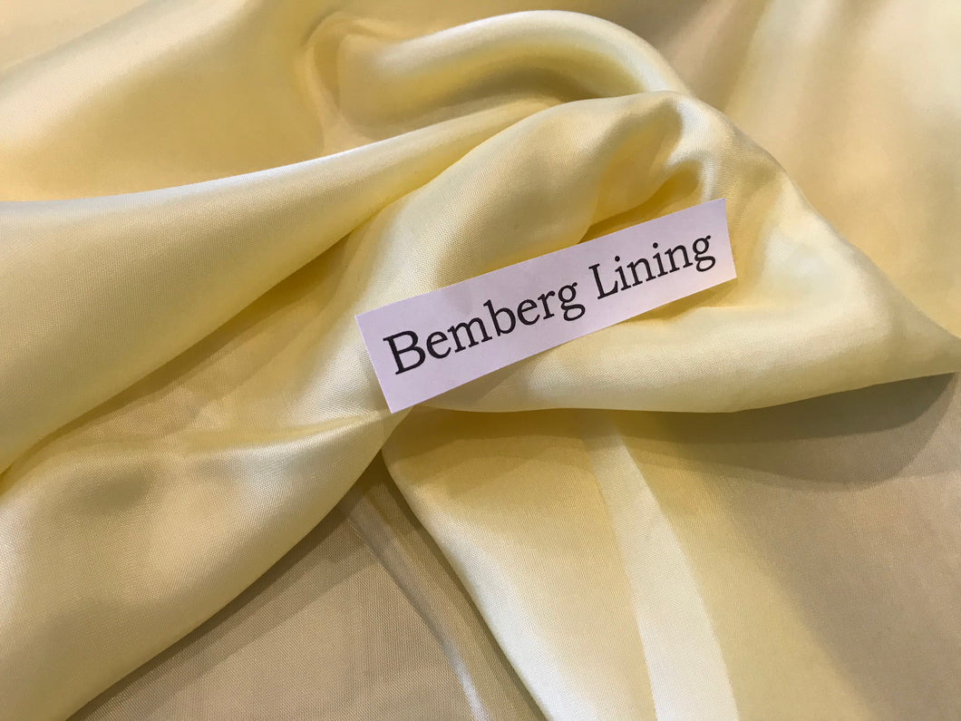 Light Yellow Bemberg Lining.    -    1/4 Metre Price