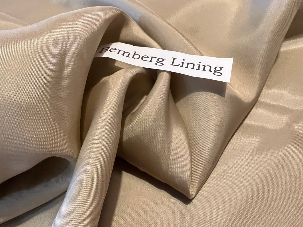 Deep Beige Bemberg Lining.  -   1/4 Metre Price
