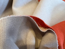 Load image into Gallery viewer, Exclusive Designer Orange &amp; Stone Reversible 70% Cashmere 30% Wool Coating.  1/4 Metre Price