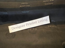 Load image into Gallery viewer, Black Designer Medusa 100% Viscose Lining.   1/4 Metre Price