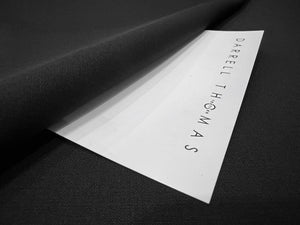 Black  100% Wool Gabardine     1/4 Metre Price