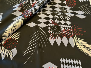 Designer Palm 100% Cotton Shirting.   1/4 Metre Price