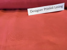 Load image into Gallery viewer, Coral Designer Medusa 100% Viscose Lining.   1/4 Metre Price