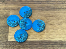 Load image into Gallery viewer, Royal Blue Speckled 2 Hole Button.   Price per Button