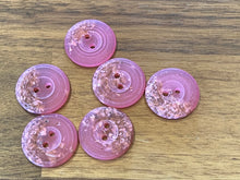 Load image into Gallery viewer, Pink Speckled 2 Hole Button.   Price per Button