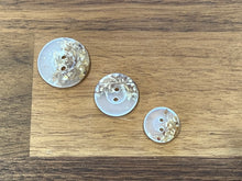 Load image into Gallery viewer, Beige Speckled 2 Hole Button.   Price per Button