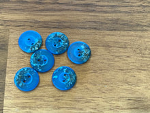 Load image into Gallery viewer, Royal Blue Speckled 2 Hole Button.   Price per Button
