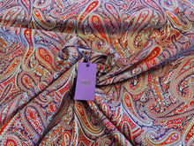 Load image into Gallery viewer, Paisley Park Purple &amp; Orange Liberty of London 100% Cotton Tana Lawn.  1/4 Metre Price