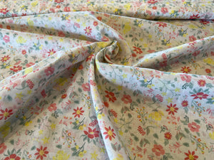 Pink & Lime 100% Cotton Voile.   1/4  Metre Price