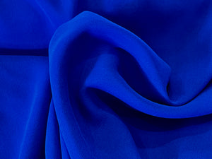 Royal Blue 100% Silk Georgette.   1/4 Metre Price