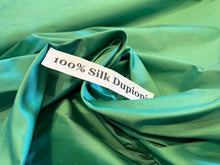 Load image into Gallery viewer, Caribe Green 100% Silk Dupioni.   1/4 Metre Price