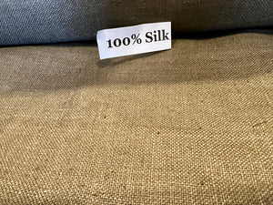 Brentwood Green 100% Silk Tussah Suiting. 1/4 Meter Price