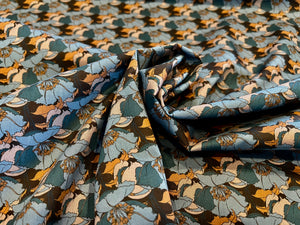 Little Eustacia Teal & Airforce Blue Liberty of London 100% Cotton Tana Lawn     1/4 Meter Price