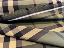 Load image into Gallery viewer, Designer Large Green Check 100% Cotton Twill.   1/4 Metre Price