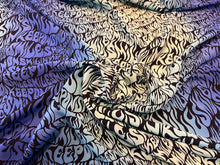 Load image into Gallery viewer, Designer Shades of Blue &quot;Keep on Smiling&quot; 100% Silk Crepe de Chine.   1/4 Metre Price