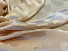 Load image into Gallery viewer, Designer Peach Hearts 100% Silk Charmeuse Jacquard   1/4 Metre Price