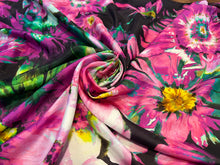 Load image into Gallery viewer, Neon Floral Explosion  100% Silk Habotai  1/4 Metre Price