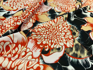 Designer chrysanthemum 100% Viscose Knit.    1/4 Meter Price