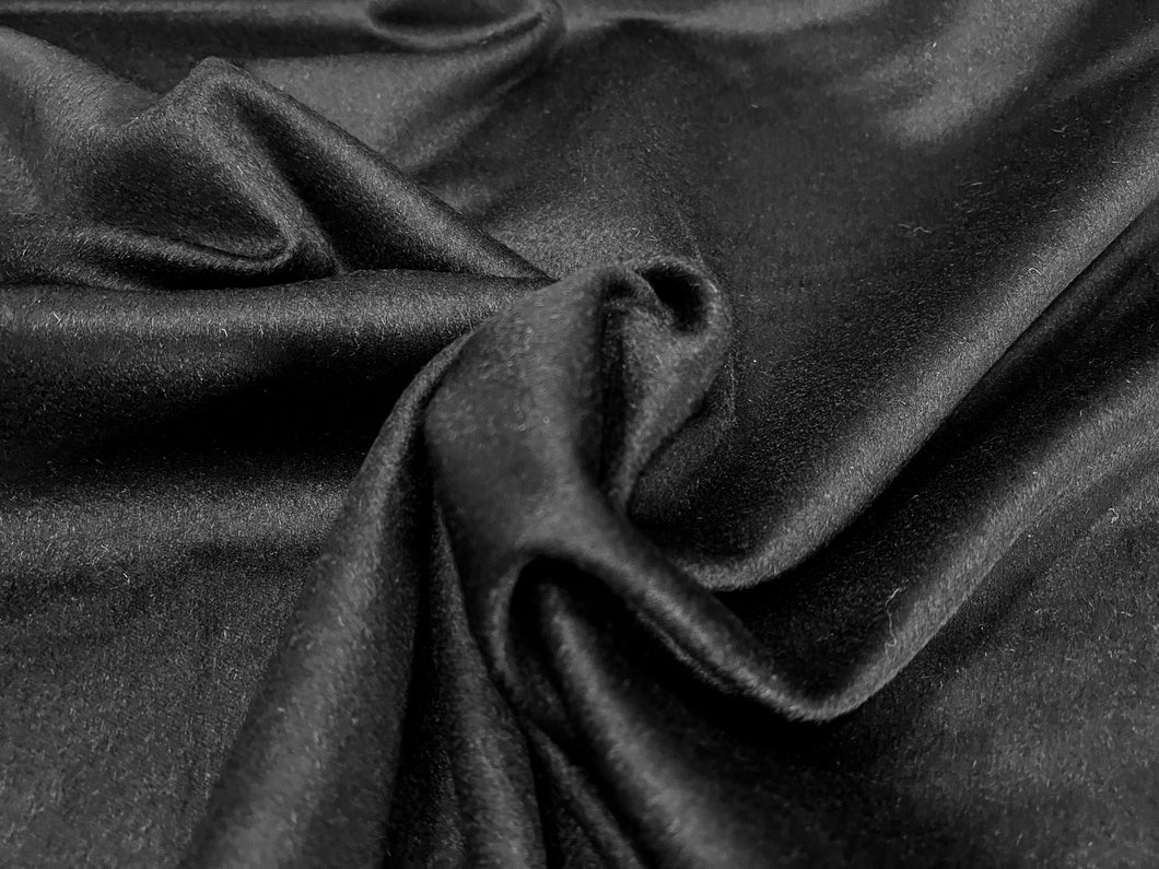 Black Designer 70% Wool 30% Cashmere.   1/4 Metre Price