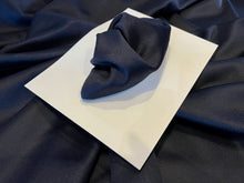 Load image into Gallery viewer, Navy Blue Designer 70% Wool 30% Cashmere.   1/4 Metre Price
