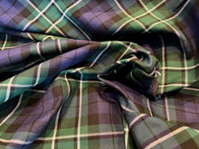 Load image into Gallery viewer, Purple &amp; Green Tartan Viyella 80% Cotton 20% Wool.   1/4 Metre Price