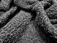 Load image into Gallery viewer, Black 100% Wool Boucle Coating 50% off!!!   1/4 Metre Price