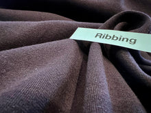 Load image into Gallery viewer, Raisin 48% Polyester 48% Cotton 4% Spandex ribbing knit.  1/4 Metre Price