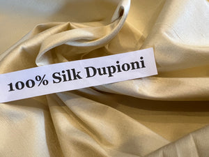 #895  Somber Yellow 100% Dupioni Silk Remnant