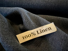 Load image into Gallery viewer, Crinkle Black 100% Linen.  1/4 Metre Price