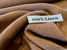 Load image into Gallery viewer, Toffee Caramel Lightweight 100% Linen.   1/4 Metre Price
