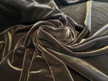 Load image into Gallery viewer, Loden Green Stretch Velvet 90% Polyester 10% Spandex     1/4 Meter Price