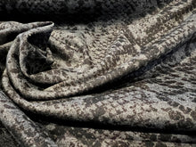 Load image into Gallery viewer, Charcoal Snake Ponte Knit     1/4 Metre Price