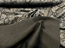 Load image into Gallery viewer, Charcoal Snake Ponte Knit     1/4 Metre Price