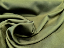 Load image into Gallery viewer, Moss Green Ponte di Roma Knit 65% Viscose 30% Nylon 5% Spandex.  1/4 Meter Price