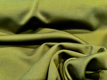 Load image into Gallery viewer, Moss Green Ponte di Roma Knit 65% Viscose 30% Nylon 5% Spandex.  1/4 Meter Price