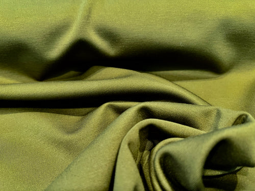 #1174 Moss Green Ponte di Roma Knit 65% Viscose 30% Nylon 5% Spandex Remnant