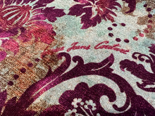 Load image into Gallery viewer, Designer Purple &amp; Turquoise Baroque Tapestry 100% Cotton Knit   1/4 Metre Price
