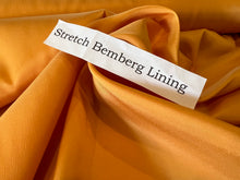 Load image into Gallery viewer, Tangerine Sorbet Stretch Bemberg Lining     1/4 Meter Price