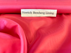 Muted Fuchsia Stretch Bemberg Lining     1/4 Meter Price