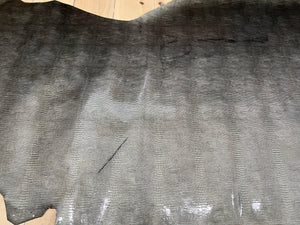 Grey Alligator Print  100% Leather Skins 90% 0ff      Price per Skin