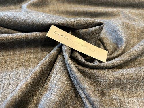 100% Wool Flannel Check Suiting.   1/4 Metre Price