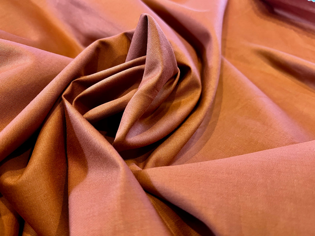 Rust Orange 50% Linen 50% cotton Suiting    1/4 Metre Price