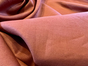 Rust Orange 50% Linen 50% cotton Suiting    1/4 Metre Price