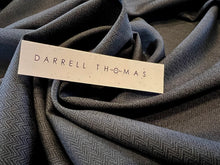 Load image into Gallery viewer, Charcoal Grey Herringbone 84% Wool 16% Mohair.   1/4 Metre Price