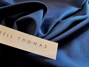 Marine Blue 100% Wool Gabardine Suiting.   1/4 Metre Price
