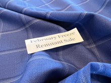 Load image into Gallery viewer, FF#140   Bluebell Plaid Super 130&#39;s 100% Wool Gabardine Remnant