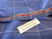 Load image into Gallery viewer, FF#32 Bluebell Plaid Super 130&#39;s 100% Wool Gabardine Remnant