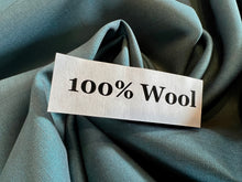 Load image into Gallery viewer, #1028 Tropic Blue Shot 100% Wool Gabardine Remnant