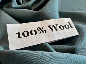 Tropic Blue Shot 100% Wool Gabardine.   1/4 Metre Price