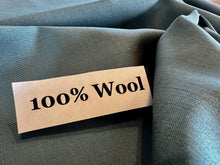 Load image into Gallery viewer, #1028 Tropic Blue Shot 100% Wool Gabardine Remnant